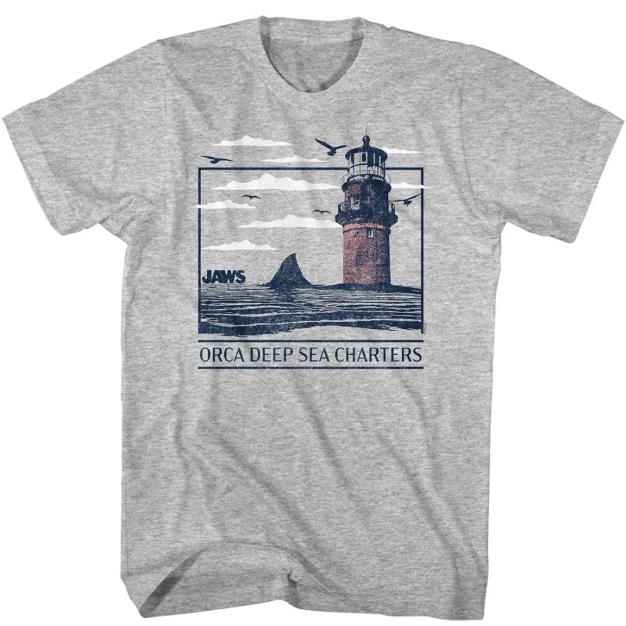 MeTV Custom Brands Unisex Jaws Orca Deep Sea Charter T-Shirt