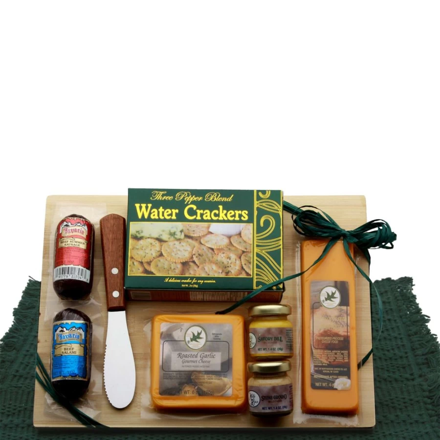GBDS Premium Classic Meat & Cheese Board Set - Elegant Charcuterie Serving Tray for Entertaining
