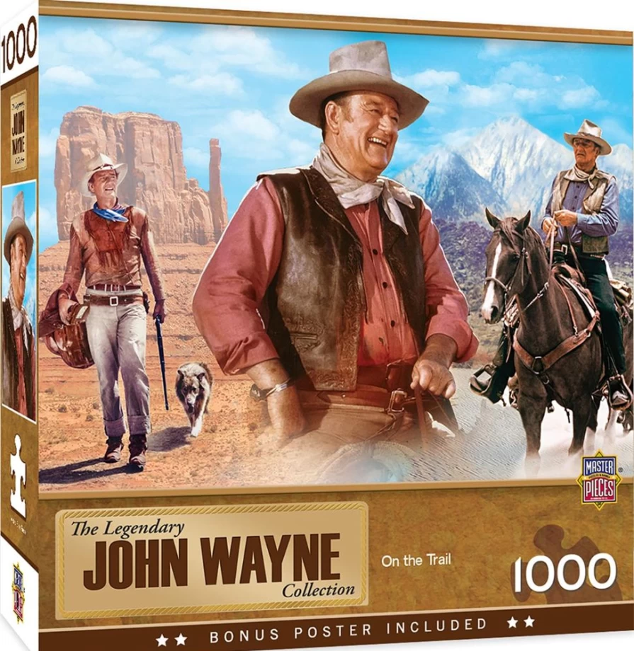 "Toynk John Wayne On The Trail 1000-Piece Western Cowboy Jigsaw Puzzle for Adults"