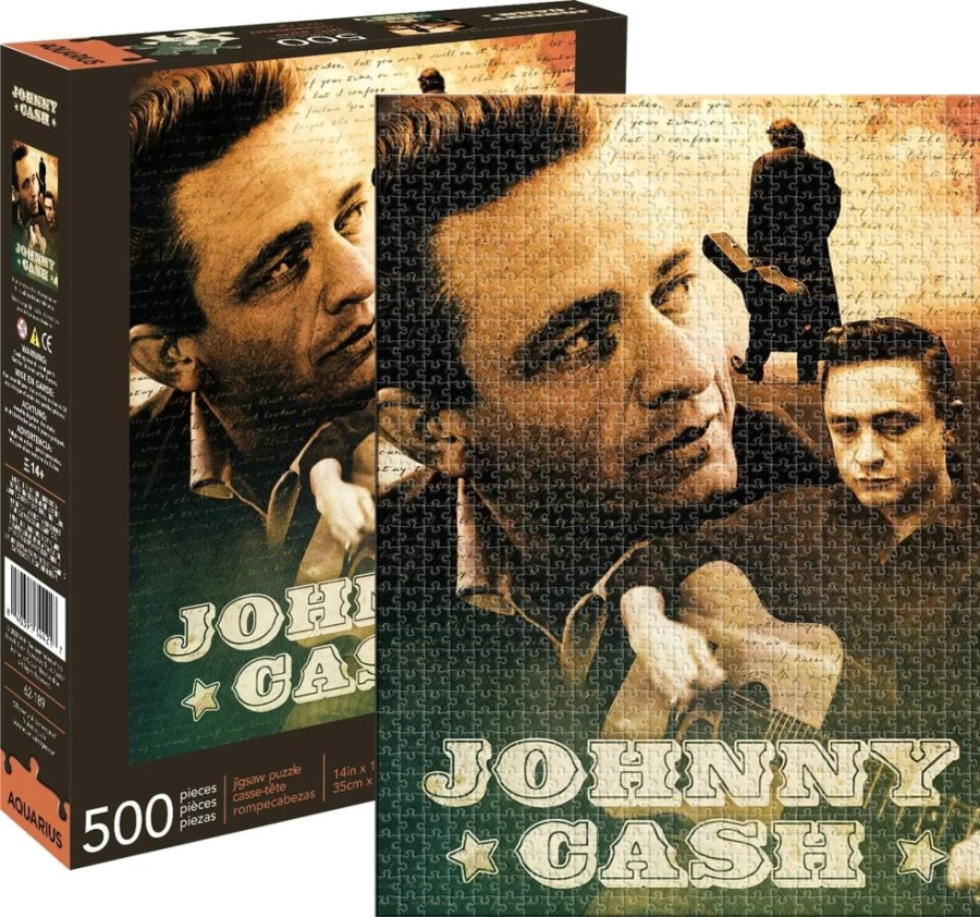Johnny Cash 500-Piece Jigsaw Puzzle by Toynk - Collectible Music Icon Puzzle for Adults