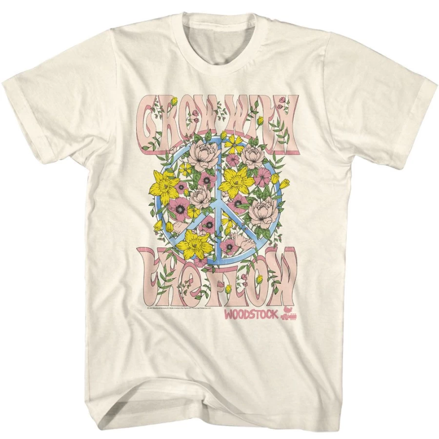 MeTV Custom Brands Woodstock Grow With The Flow T-Shirt - Vintage Inspired Graphic Tee