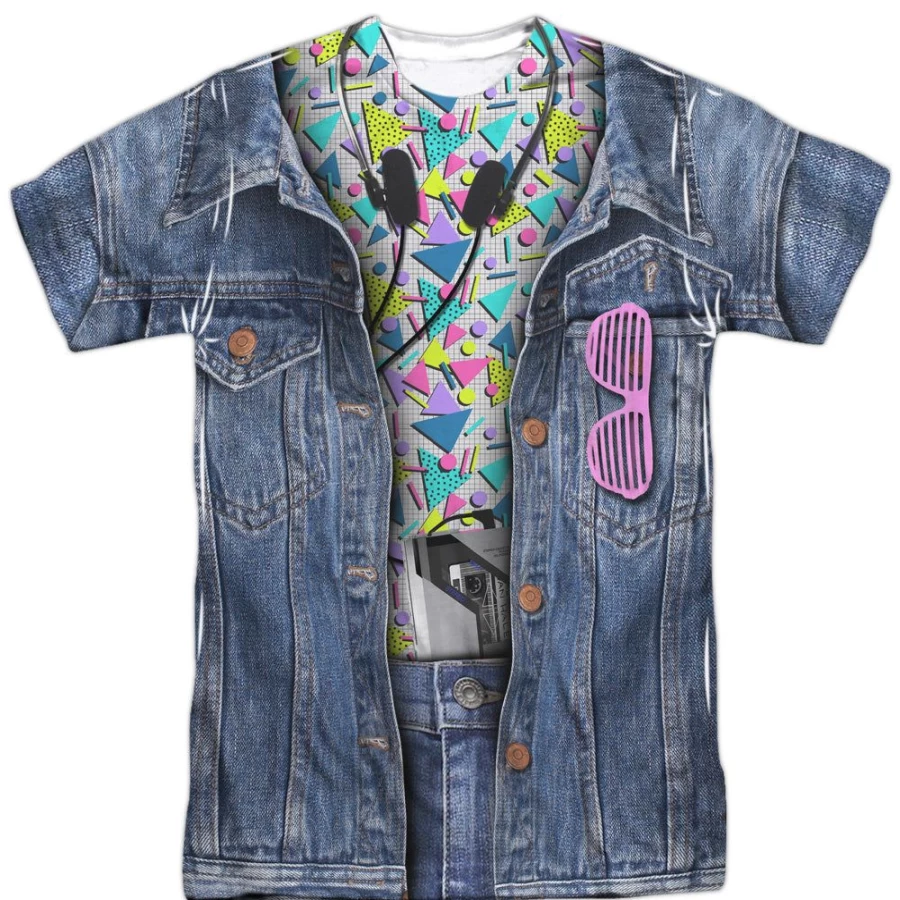 "MeTV Custom Classics 80's Retro Unisex Costume - Front & Back Design"