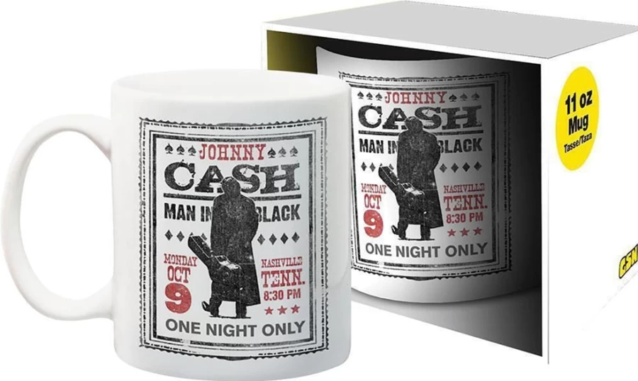 Toynk Johnny Cash One Night Only 11 oz Ceramic Coffee Mug - Collectible Music Gift