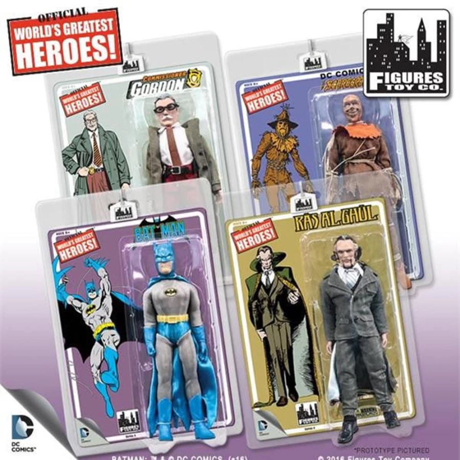 MeTV Figures Batman Retro 8-Inch Action Figure Set Series 4 - Complete Collection of 4 Characters