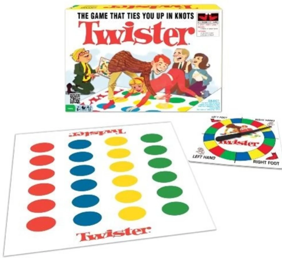 "MeTV Entertainment Classic Twister Game - Fun Family Board Game for Kids & Adults"