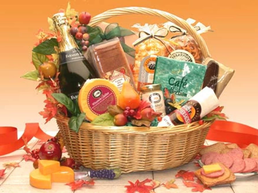 GBDS Premium Thanksgiving Gourmet Gift Basket - Deluxe Holiday Food Hamper for Family & Friends
