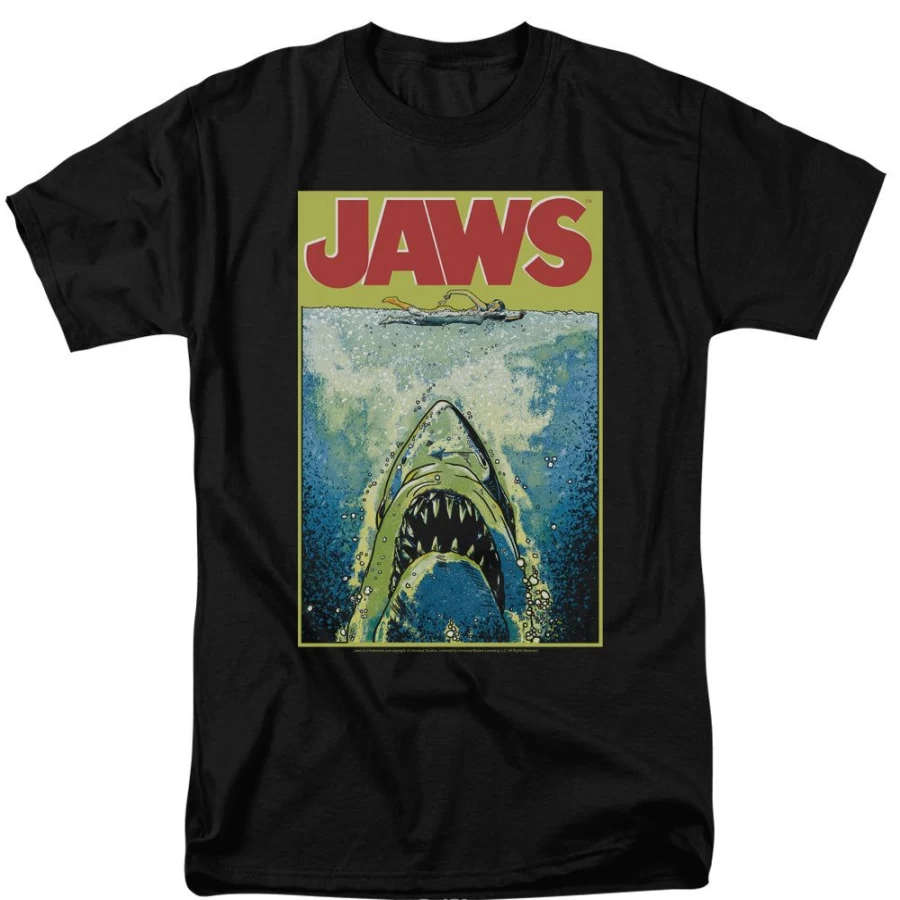 MeTV Custom Classics Jaws Movie Poster - Bright Unisex Wall Art Print