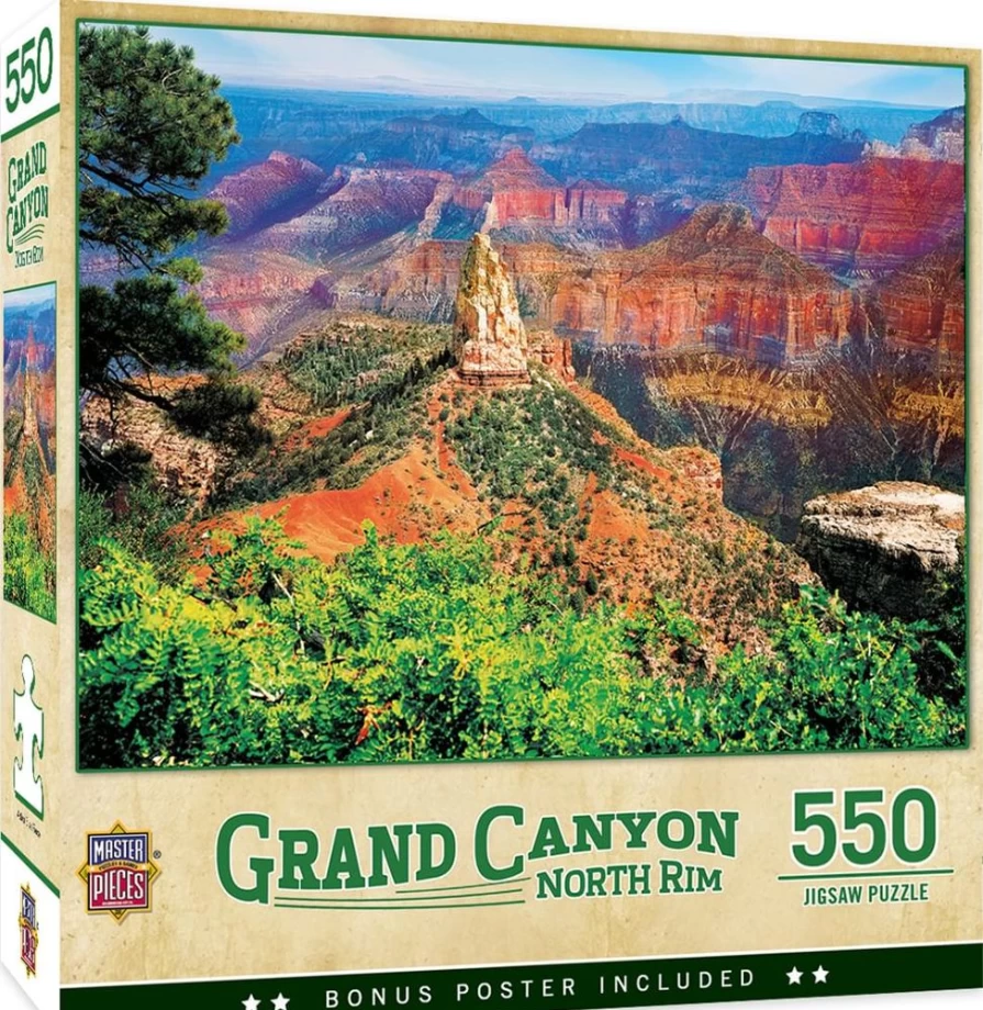 Toynk Grand Canyon North Rim 550-Piece Jigsaw Puzzle for Adults and Kids – Scenic National Park Landscape Challenge