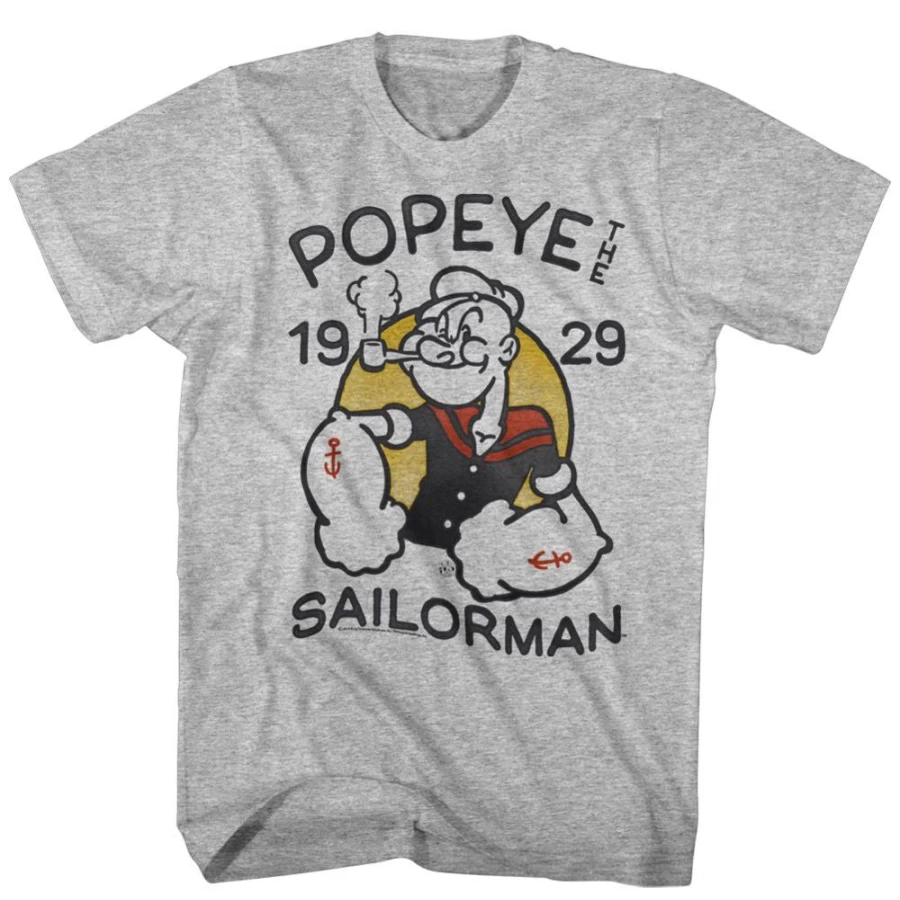 "Vintage Popeye 1929 Classic T-Shirt - Unisex Retro Cartoon Apparel by MeTV Custom Brands"