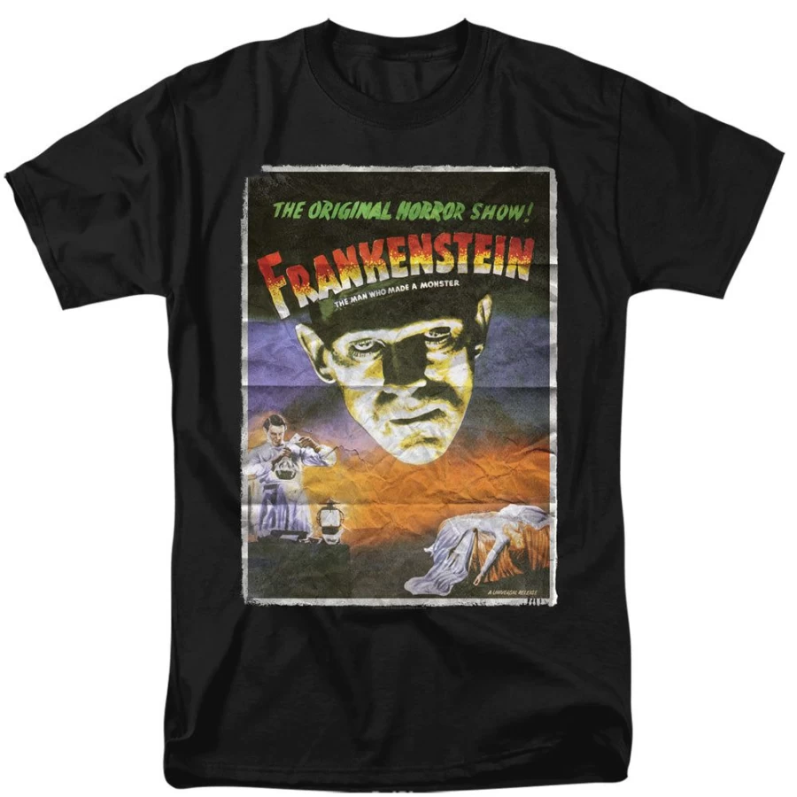 MeTV Custom Classics Universal Monsters Frankenstein One Sheet Poster - Vintage Horror Movie Collectible