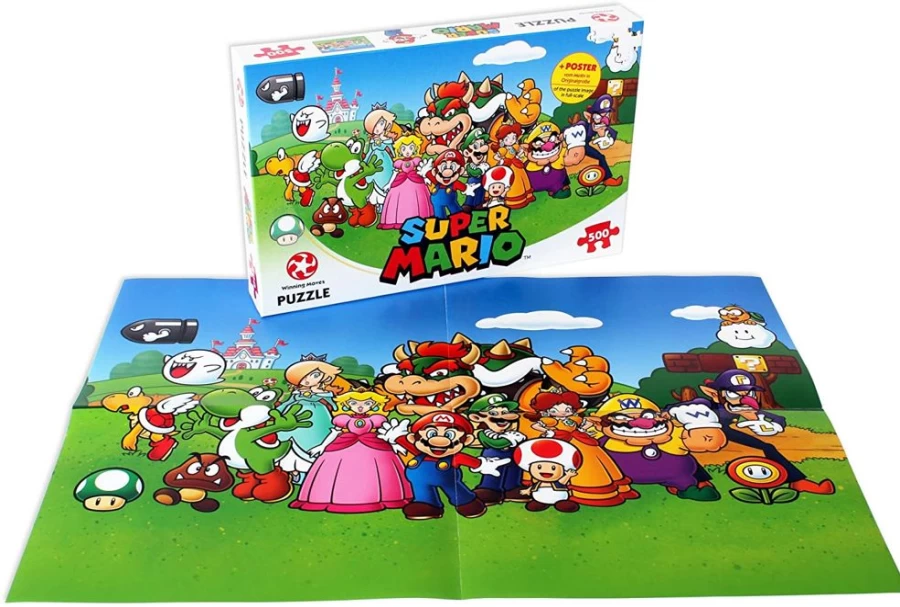Toynk Super Mario 500-Piece Jigsaw Puzzle - Mario And Friends Collectible Puzzle for Adults & Kids