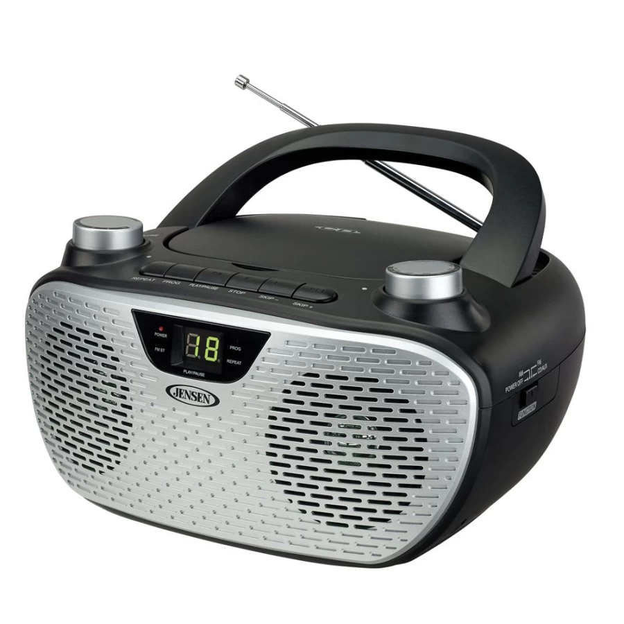 Jensen Portable CD Player with AM/FM Radio | Compact Stereo Disc Player for On-the-Go Listening