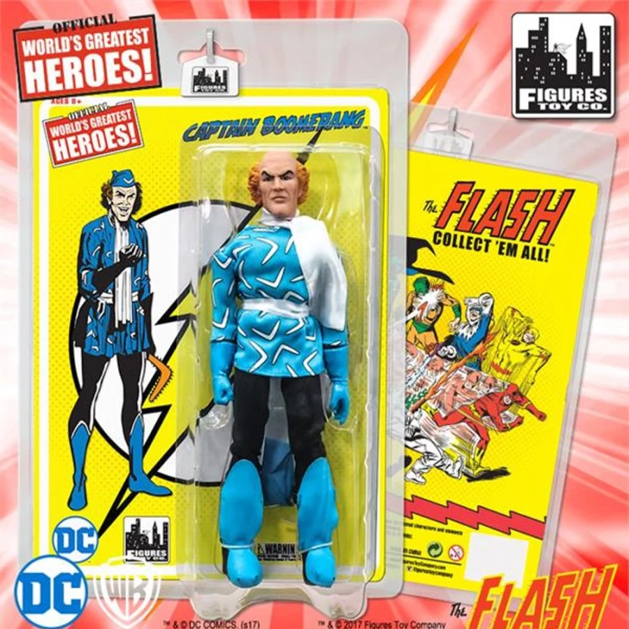 MeTV Figures Flash Retro 8-Inch Captain Boomerang Action Figure - Series 1 Collectible