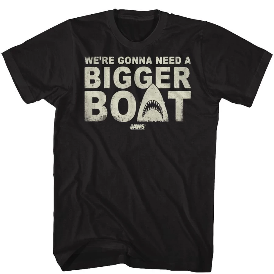 MeTV Custom Brands Unisex Jaws Bigger Boat T-Shirt Classic Movie Fan Gift