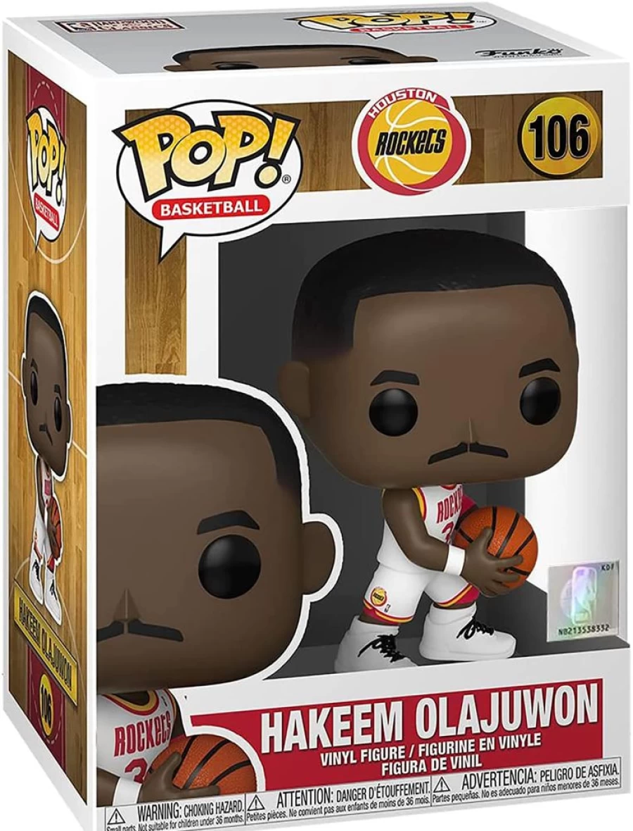Toynk Exclusive Funko Pop! NBA Houston Rockets Hakeem Olajuwon Home Jersey Vinyl Figure Collectible