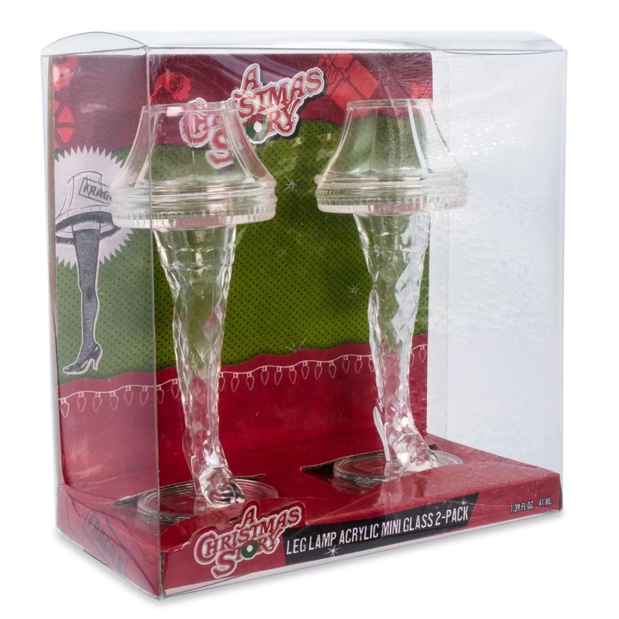 "Toynk A Christmas Story Leg Lamp Mini Shot Glasses Set - 2-Ounce Holiday Collectible (Pack of 2)"
