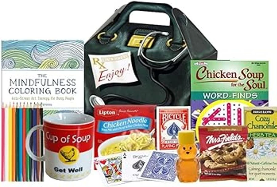"GBDS Relaxation Care Package - Anti-Stress Get Well Gift Box for Comfort & Recovery"