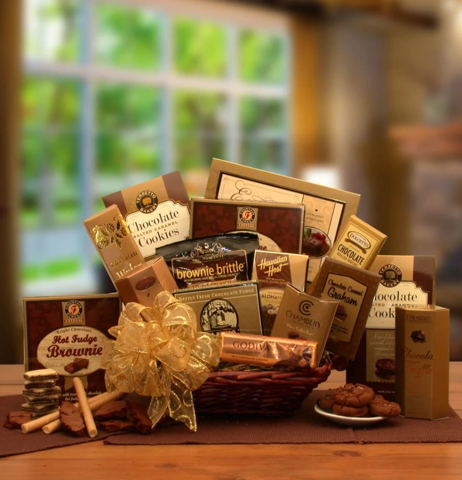 GBDS Premium Chocolate Gift Basket - Deluxe Assorted Gourmet Chocolates Present for Holidays & Special Occasions