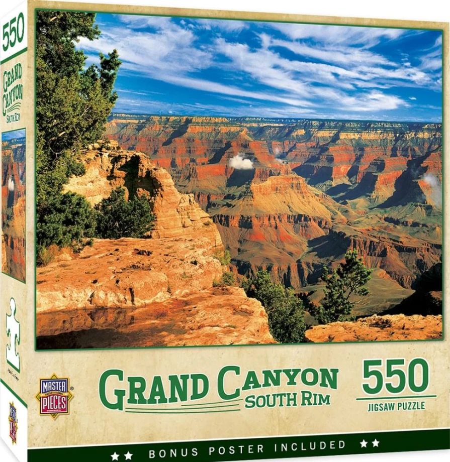 Toynk Grand Canyon South Rim 550-Piece Jigsaw Puzzle for Adults & Kids – Scenic National Park Landscape Puzzle