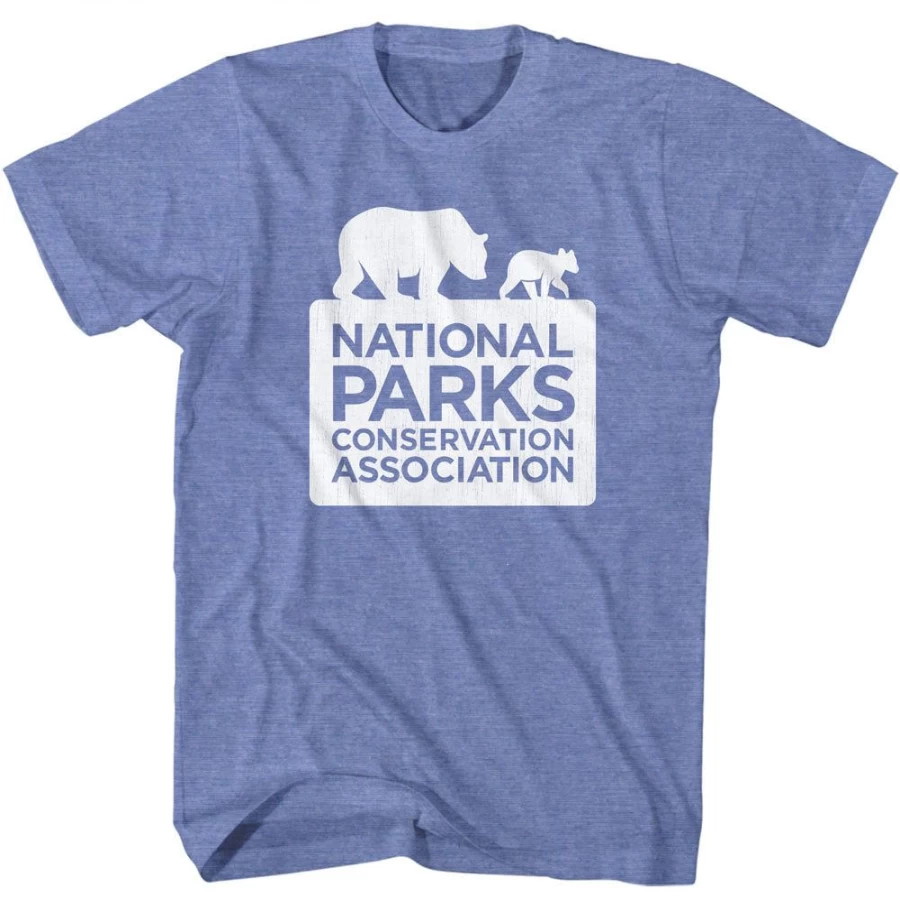 "MeTV Custom Brands Unisex National Parks NPCA Logo Light Blue T-Shirt"