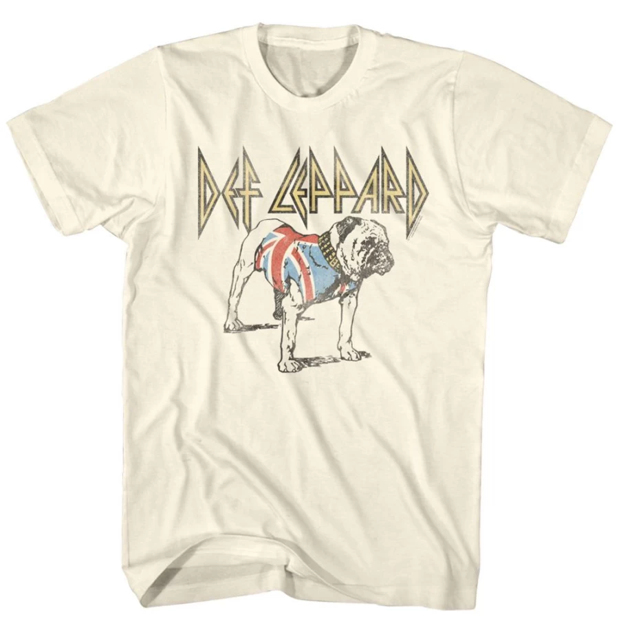 Def Leppard - Bulldog Graphic T-Shirt by MeTV Custom Brands | Vintage Rock Band Tee
