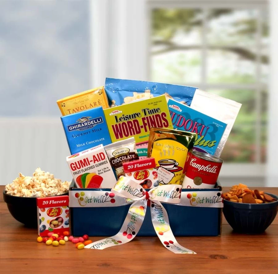 "GBDS Get Well Soon Gift Basket - Thoughtful Recovery Care Package for Friends & Family"