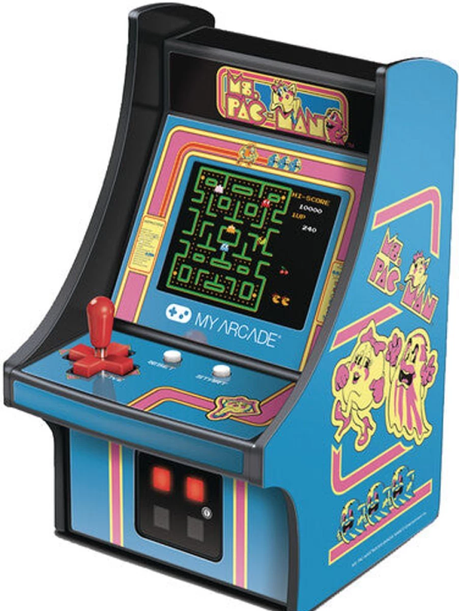 MeTV Entertainment Ms. Pac-Man Retro Arcade Machine - 6 Inch Portable Micro Player, Classic My Arcade Dgunl-3230 Game