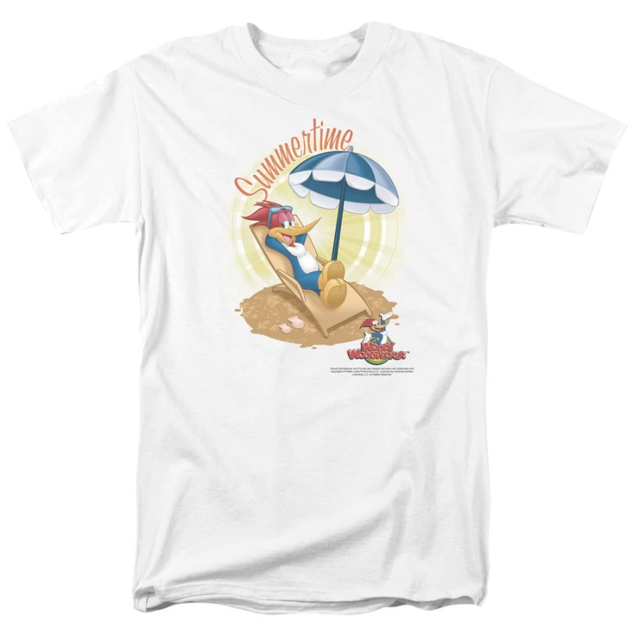 MeTV Custom Classics Woody Woodpecker Summertime Vintage Cartoon T-Shirt