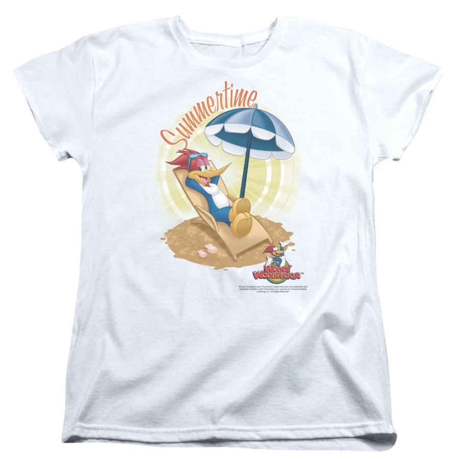 MeTV Custom Classics Woody Woodpecker Summertime Vintage Cartoon T-Shirt