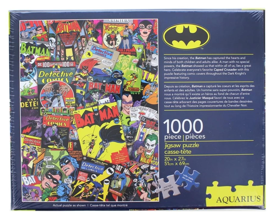 Toynk DC Comics Batman 1000-Piece Jigsaw Puzzle - Collage Art Comic Book Theme