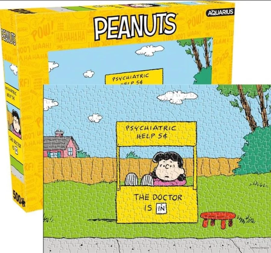 "Toynk Peanuts Lucy 'Doctor Is In' 500-Piece Jigsaw Puzzle for Adults & Kids"