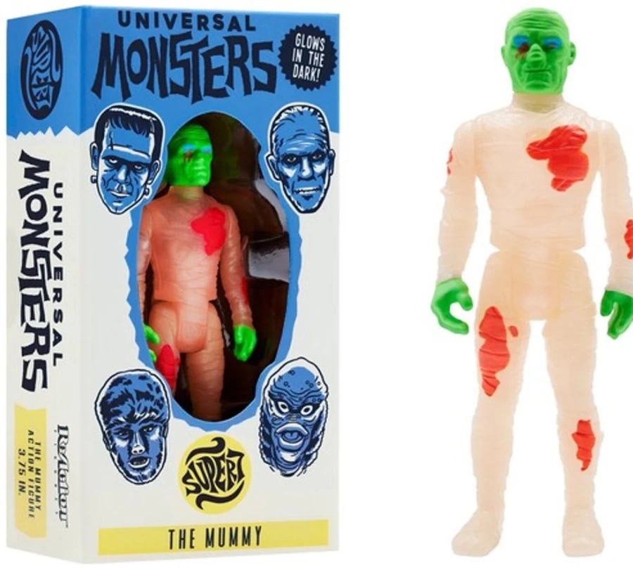 MeTV Entertainment Super7 Universal Monsters Glow-In-The-Dark Mummy Action Figure - The Mummy Collectible Toy