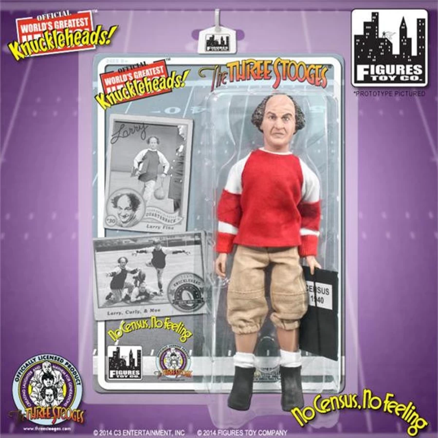 MeTV Figures The Three Stooges Larry 8-Inch Deluxe Collectible Figurine - No Census, No Feeling Edition