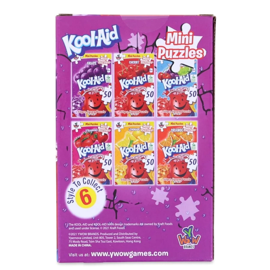 Toynk Grape Flavor Kool-Aid 50-Piece Mini Jigsaw Puzzle for Kids & Collectors
