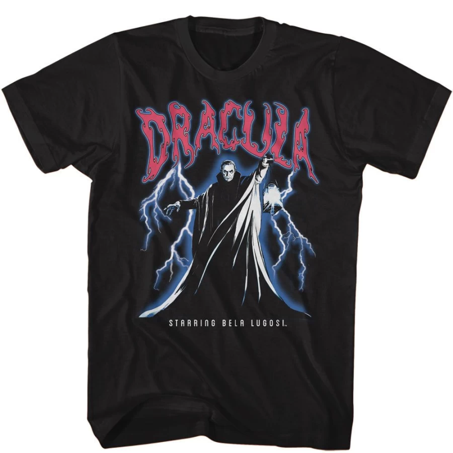 "MeTV Custom Brands Bela Lugosi Lightning Vintage Horror T-Shirt"
