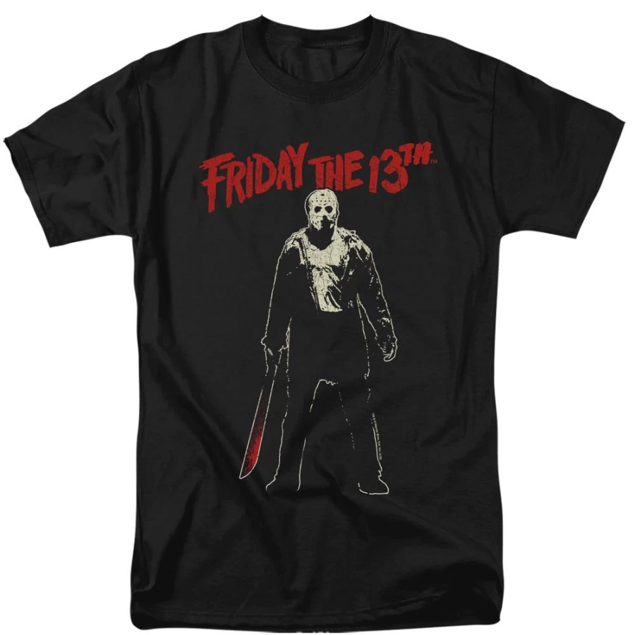 "MeTV Custom Classics Friday The 13th Chchch Ahahah Horror Movie T-Shirt"