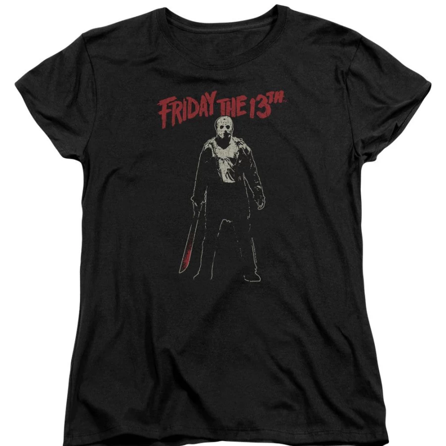 "MeTV Custom Classics Friday The 13th Chchch Ahahah Horror Movie T-Shirt"