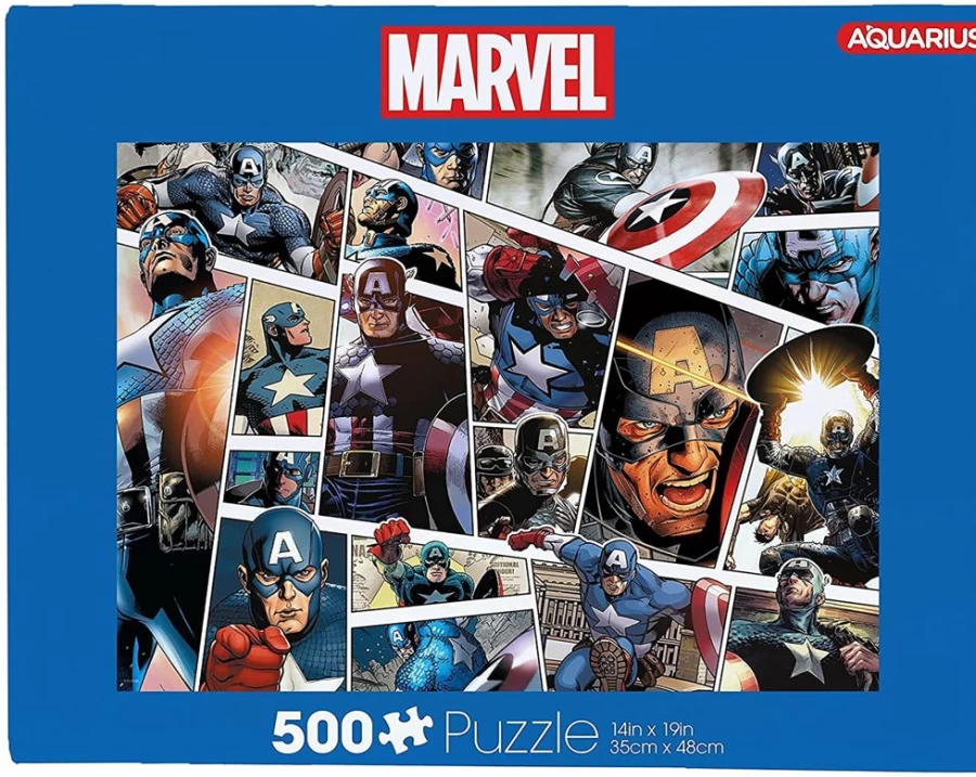 Toynk Marvel Captain America 500-Piece Jigsaw Puzzle - Comic Panels Collectible Puzzle