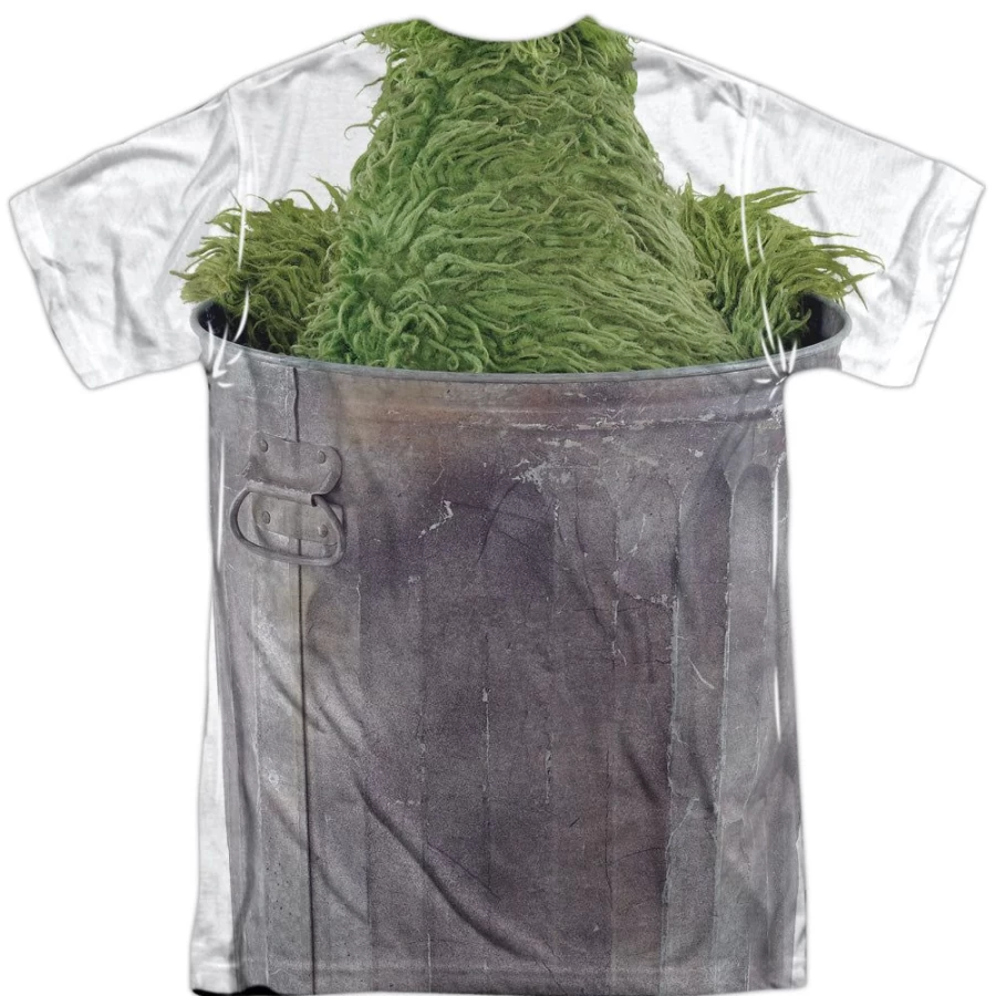 MeTV Custom Classics Unisex Oscar The Grouch Costume - Front & Back Sesame Street Outfit