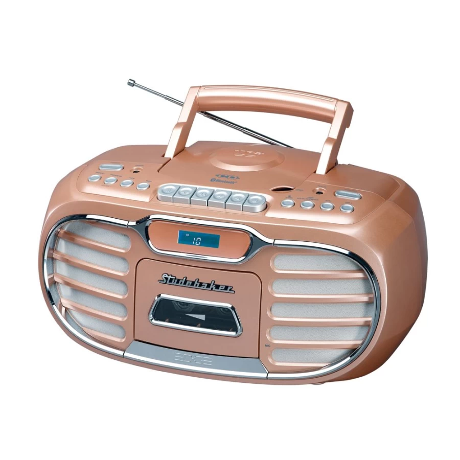 Studebaker Retro Bluetooth Boombox - Vintage Style Portable Speaker with Big Sound and Edge Design