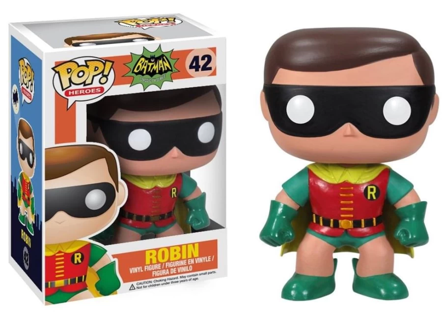 Toynk Batman 1966 Classic Robin 3.75" Vinyl Action Figure Pop Heroes Collectible