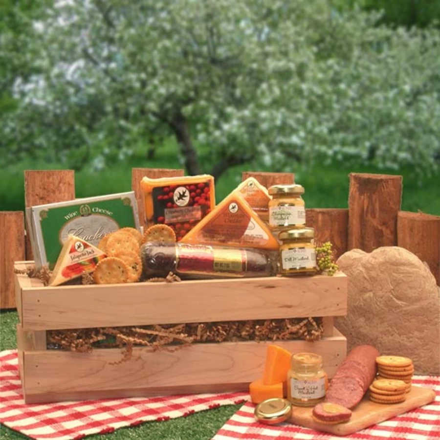 GBDS Signature Sausage & Cheese Gift Crate - Gourmet Meat and Cheese Box