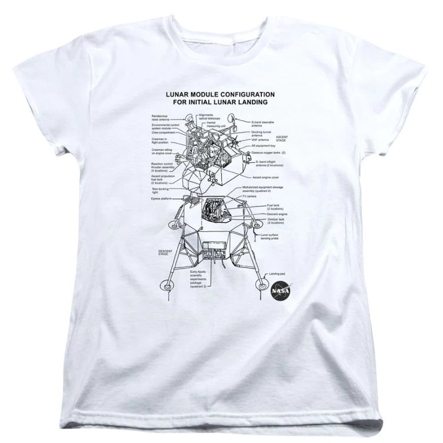 MeTV Custom Classics Unisex NASA Lunar Module Design Retro T-Shirt