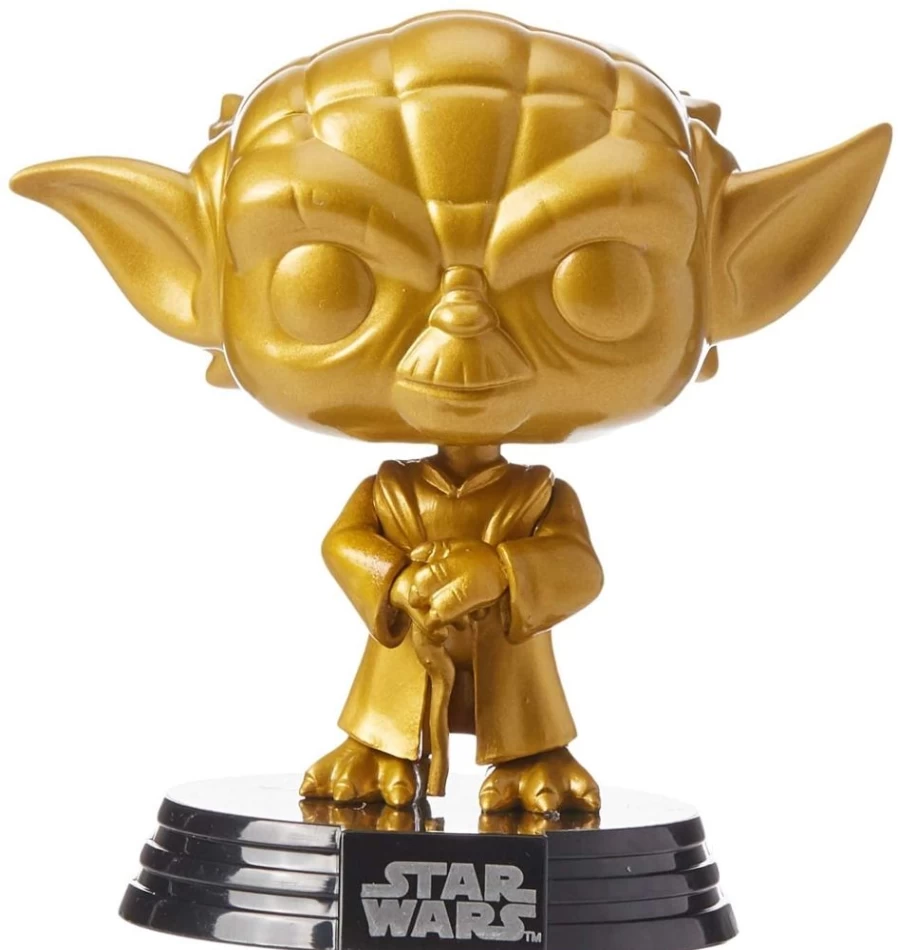 Toynk Exclusive Star Wars Metallic Gold Yoda Funko Pop! Vinyl Figure 4" Collectible