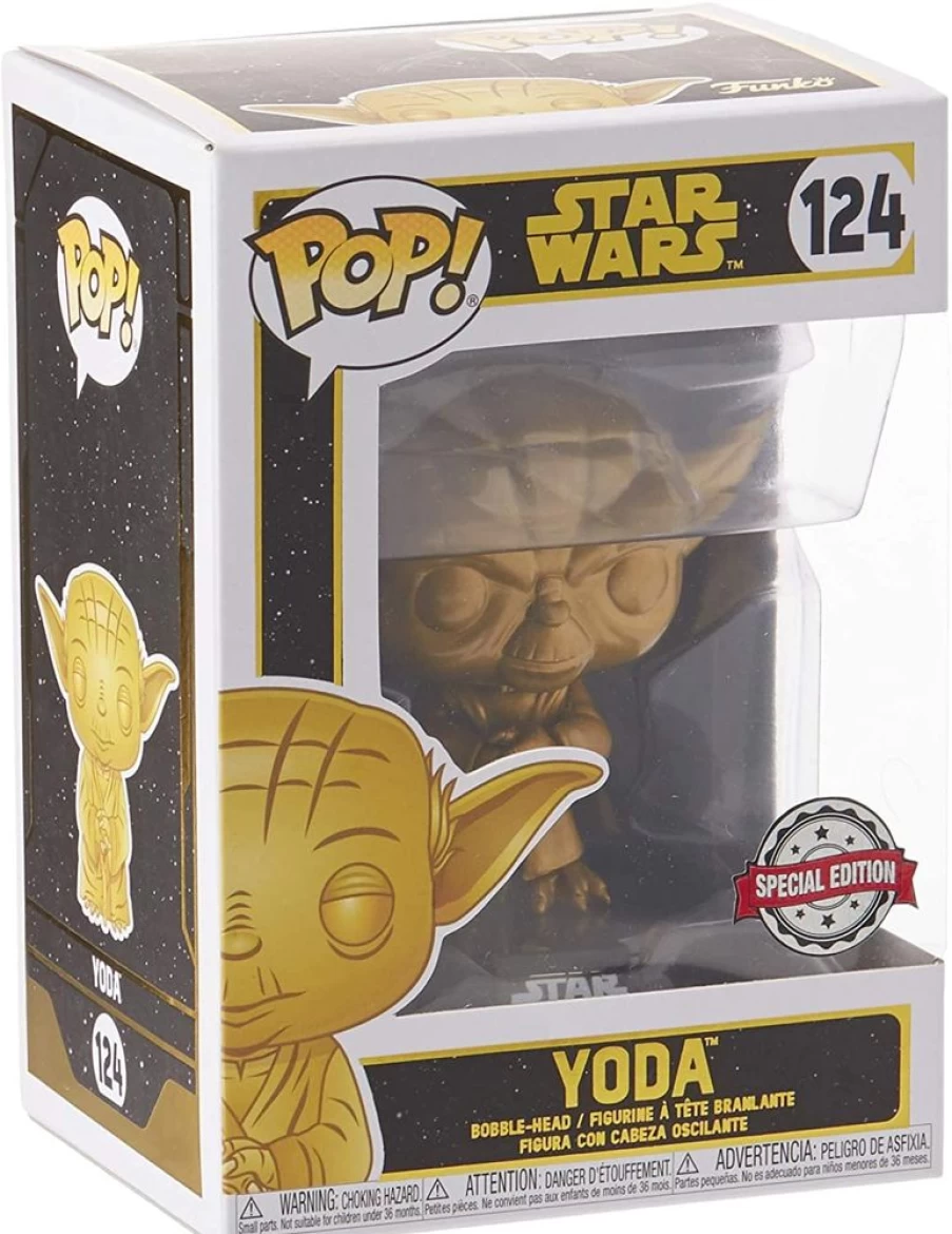 Toynk Exclusive Star Wars Metallic Gold Yoda Funko Pop! Vinyl Figure 4" Collectible