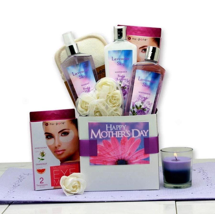 GBDS Lavender Spa Gift Set - Relaxing Mother's Day Care Package with Aromatherapy Essentials