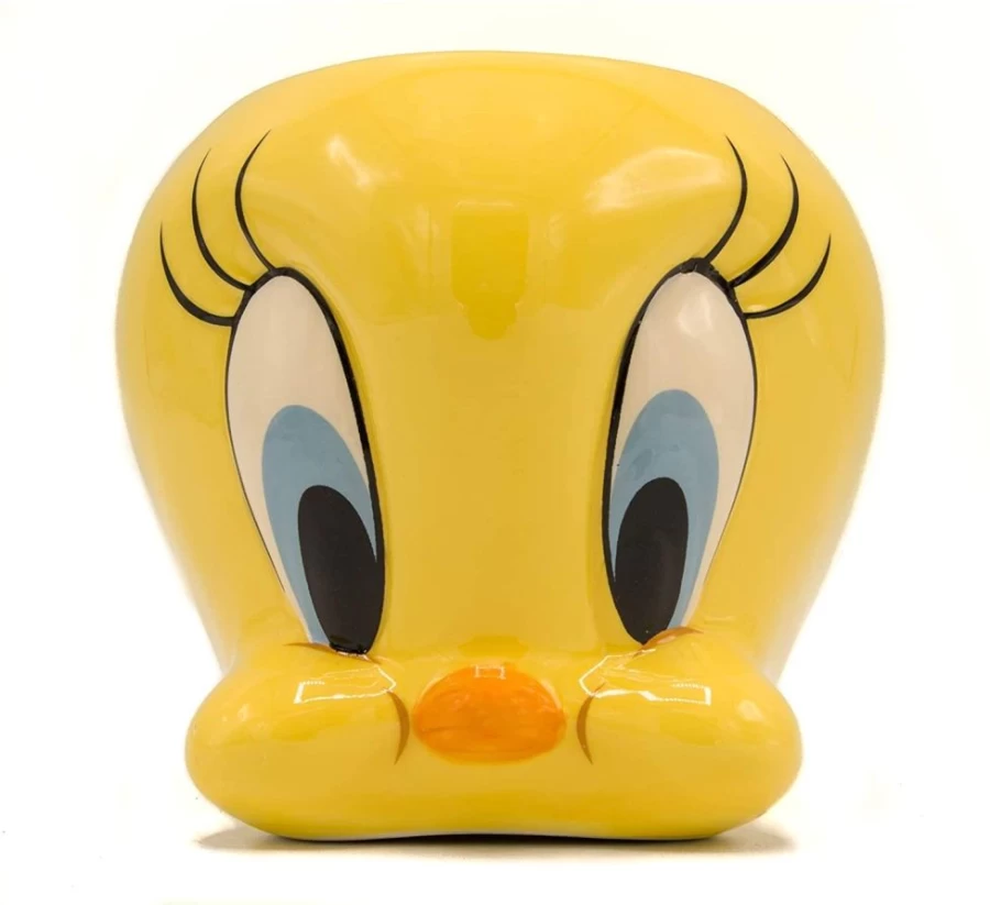 Toynk Looney Tunes Tweety Bird 3D Ceramic Mug - 20oz Collectible Coffee Cup with Sculpted Design