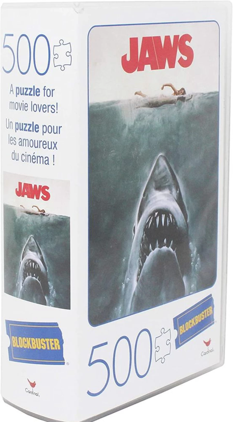 Toynk Jaws Movie 500-Piece Jigsaw Puzzle in Collectible VHS-Style Plastic Case