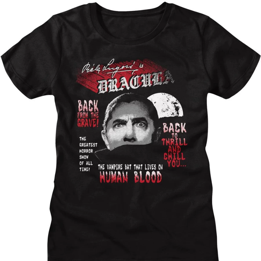 "MeTV Custom Brands Bela Lugosi - Back From The Grave Unisex Vintage Horror T-Shirt"