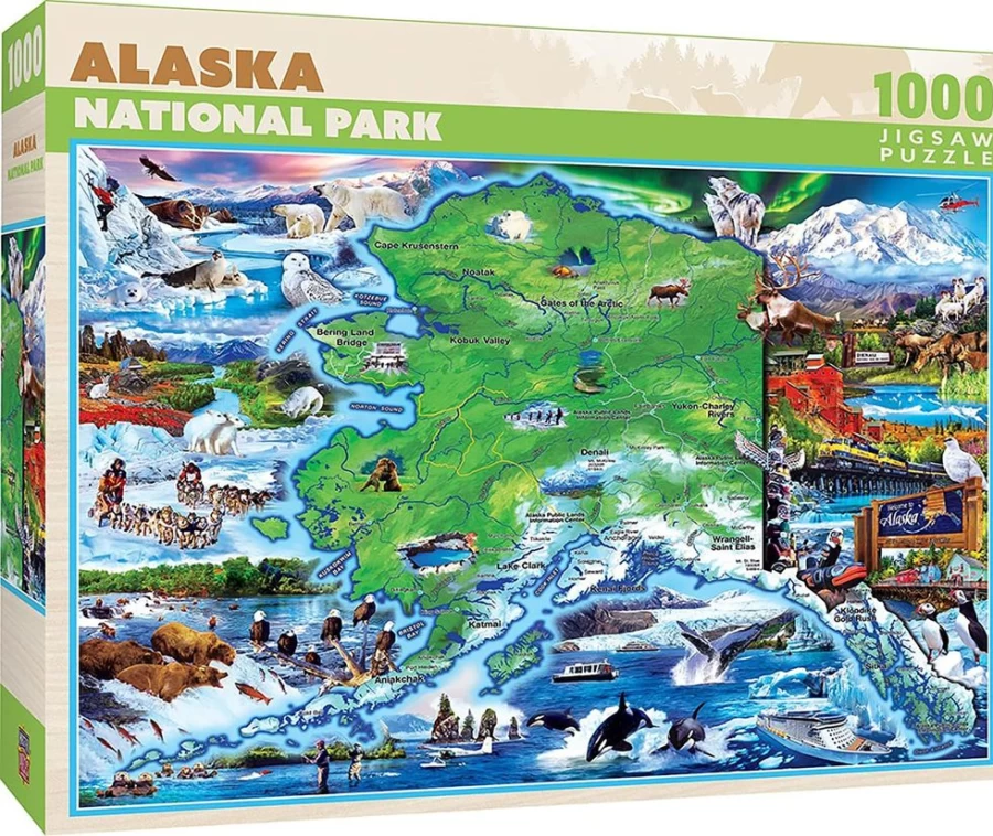 Toynk Alaska 1000-Piece Jigsaw Puzzle for Adults – Challenging Scenic Wilderness Puzzle